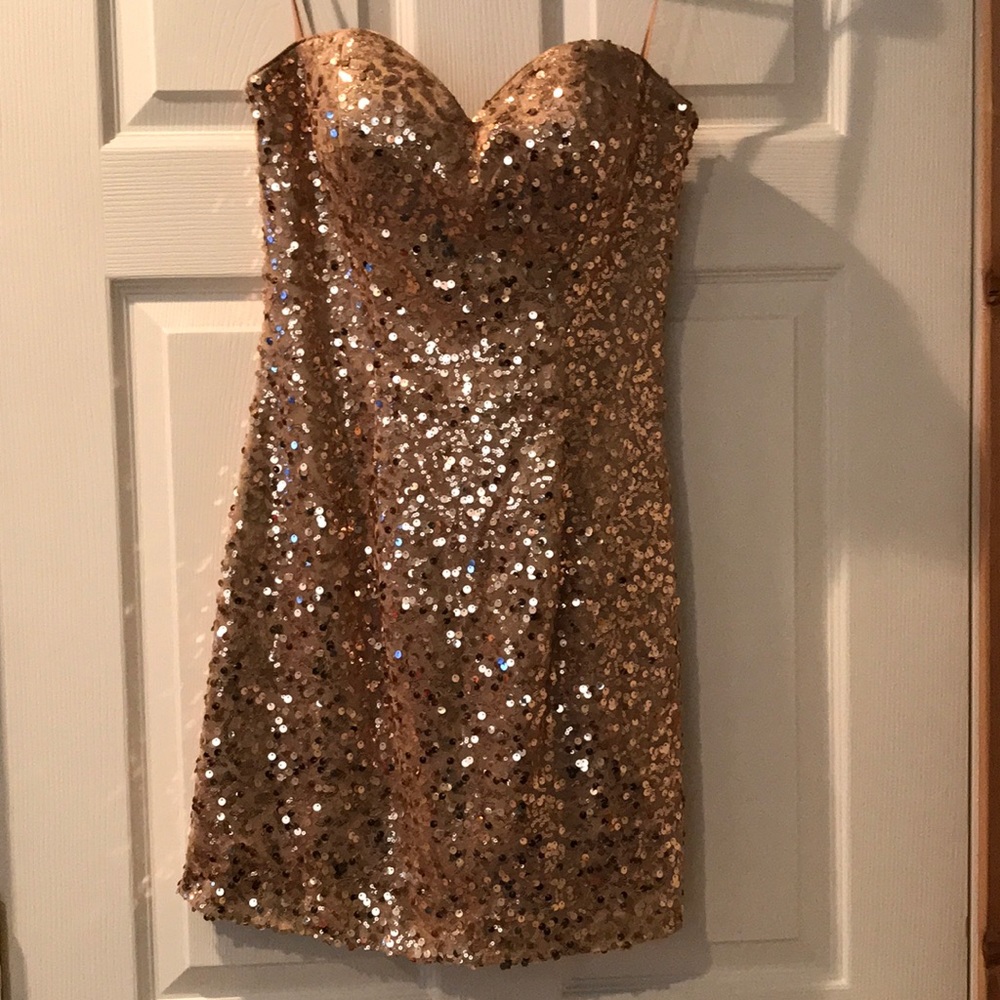 Dancing Queen Gold Sequin Dress